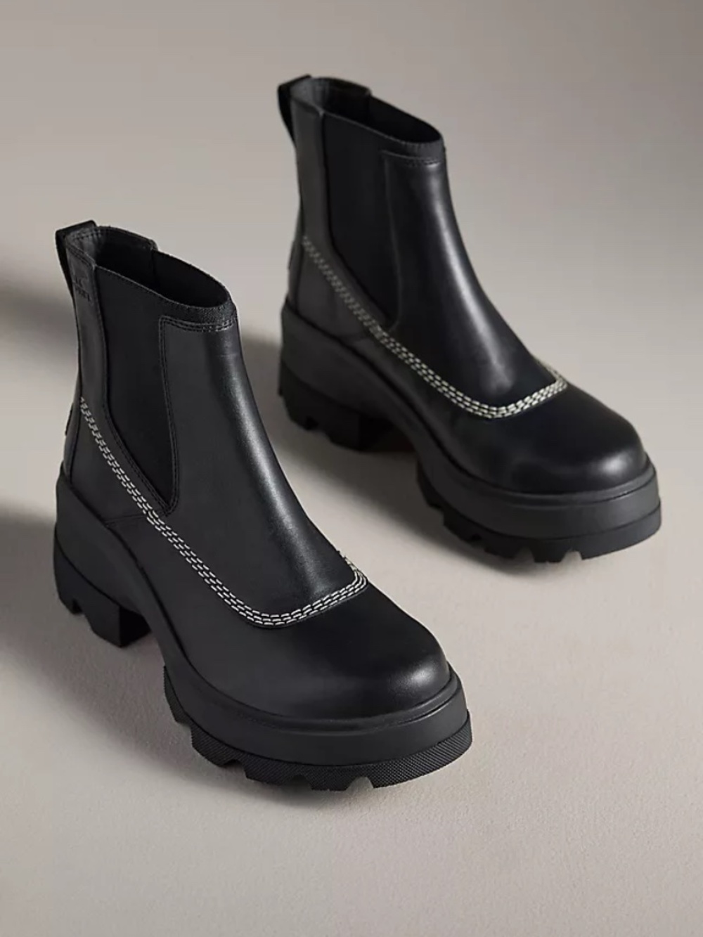 Sorel Women's Joan Frwd Chelsea Boot -  Black/Bleached Ceramic